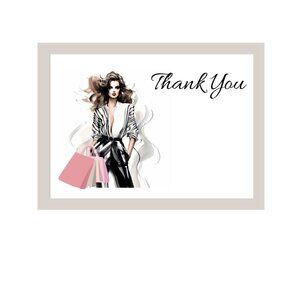 Fashion Girl Thank You Cards / Small Business Thank You Cards